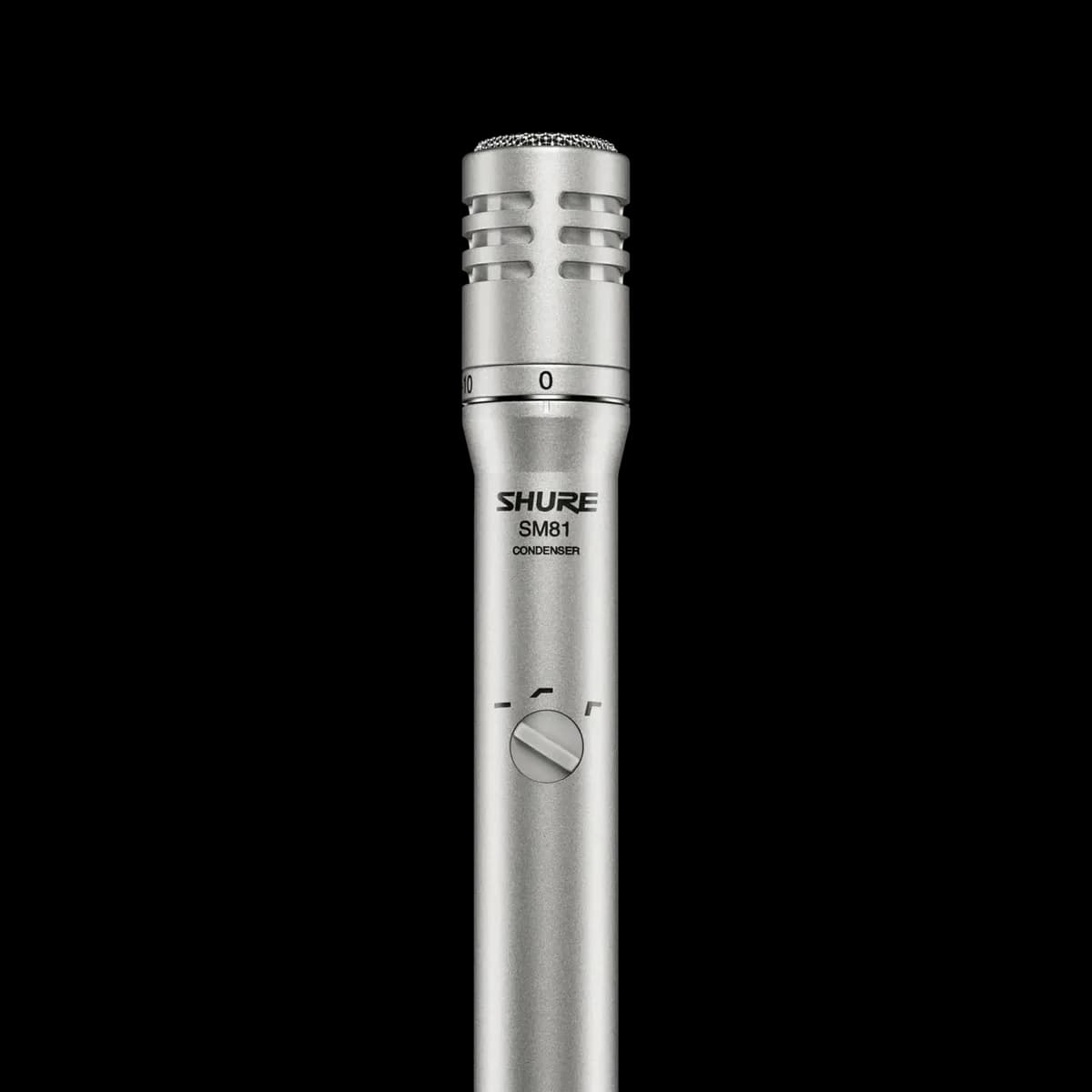 Microphone statique à condensateur SHURE SM81 cardioïde pour instruments acoustiques, overheads et captation haute fidélité