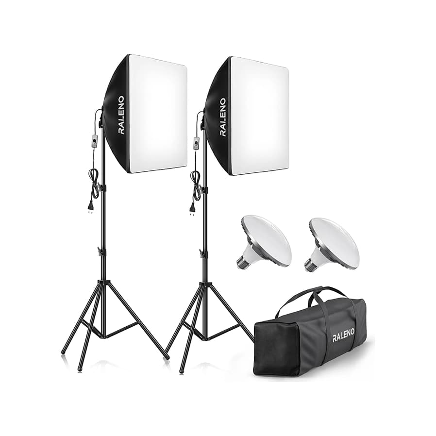 Éclairage studio type softbox (kit de 2)