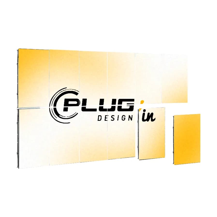 Ecran geant LED interieur de 350x200cm sur stand de salon professionnel par PLUG In Event